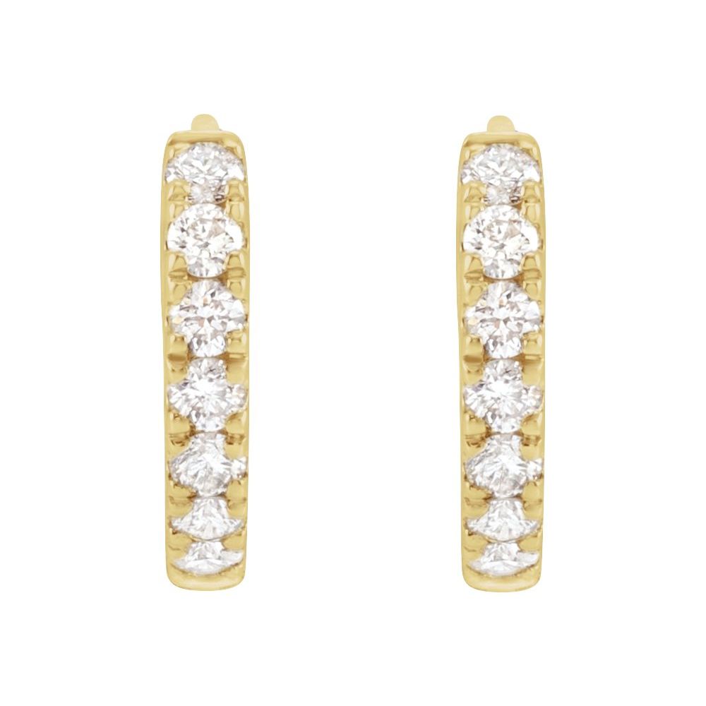 Petite Diamond Huggies - YG