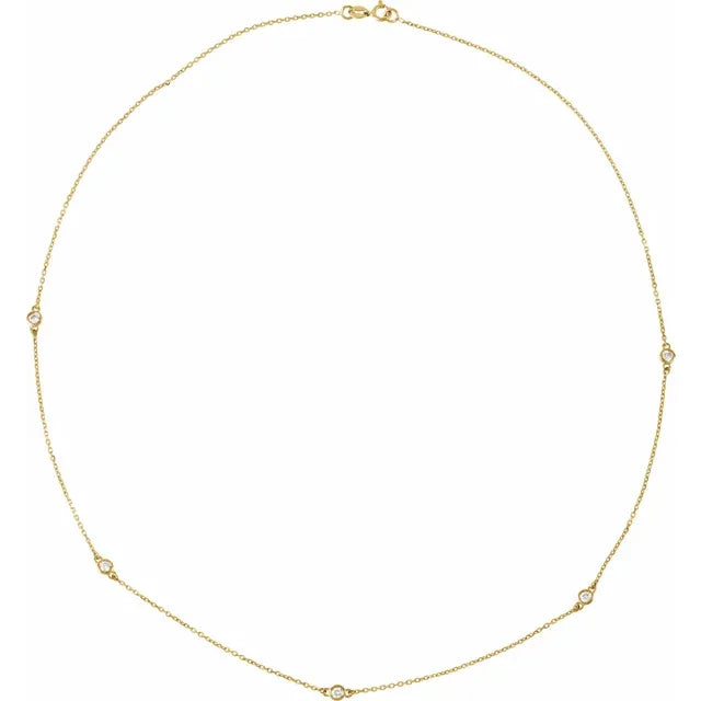 The Diamond Station Necklace - WG