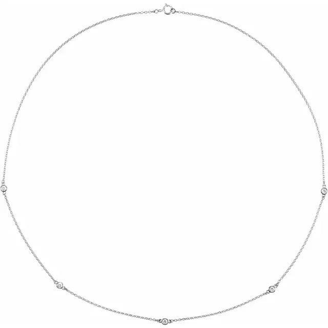 The Diamond Station Necklace - YG