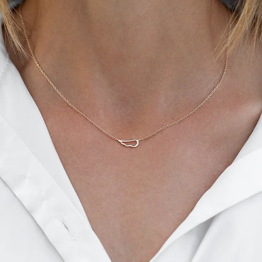 Wings of Refuge Necklace - Gold