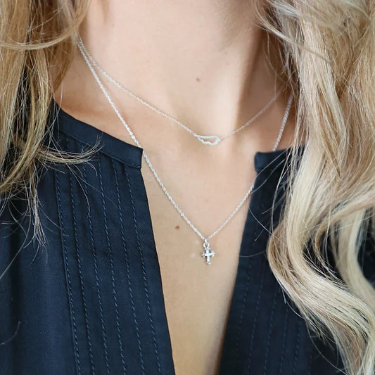 Wings of Refuge Necklace - Silver