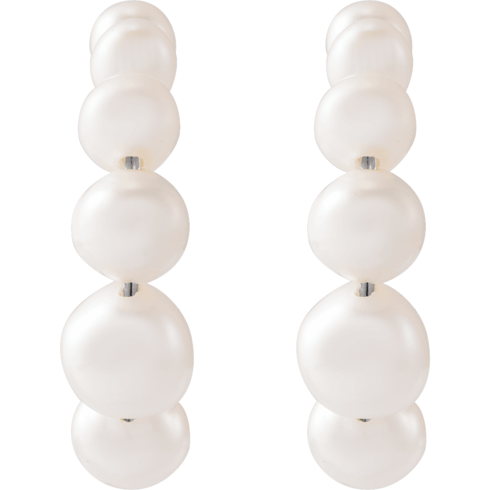 White Pearl Hoops