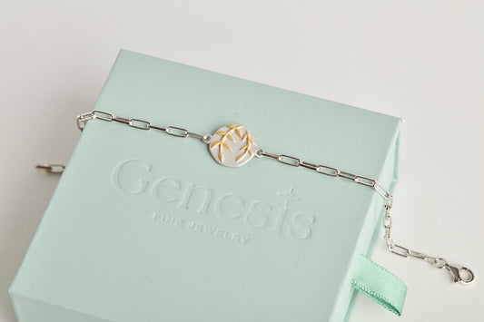 Olive Branch Bracelet - Two-Tone