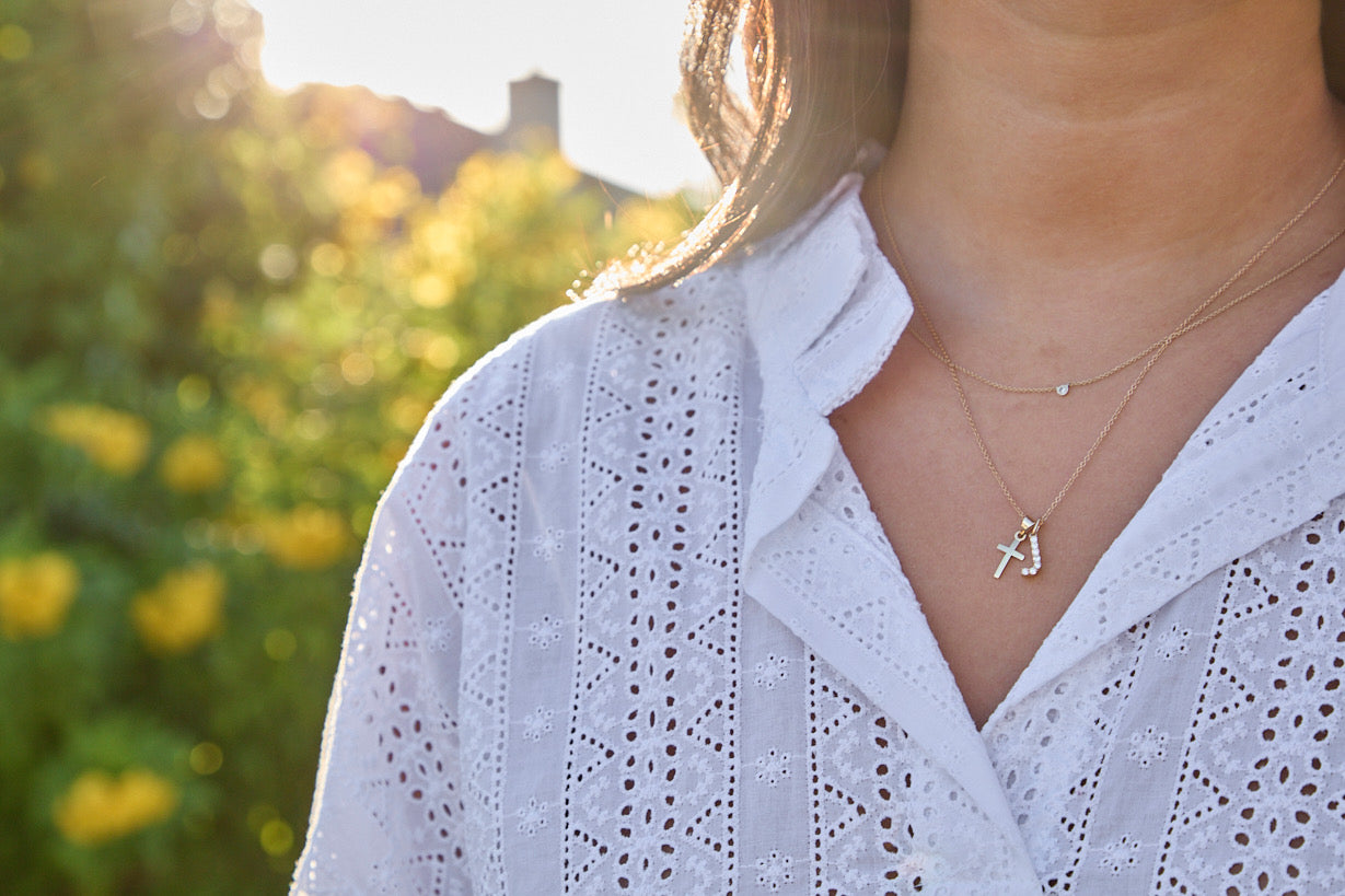 Diamond Letter Charm