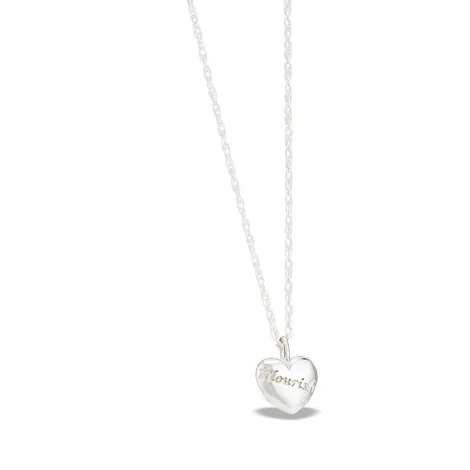 Flourish Heart Necklace - Silver