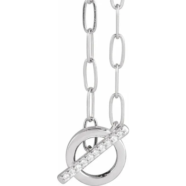 Bound in Love Toggle Necklace - White Gold