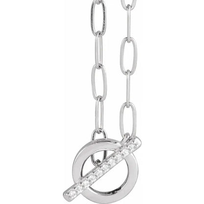 Bound in Love Toggle Necklace - White Gold