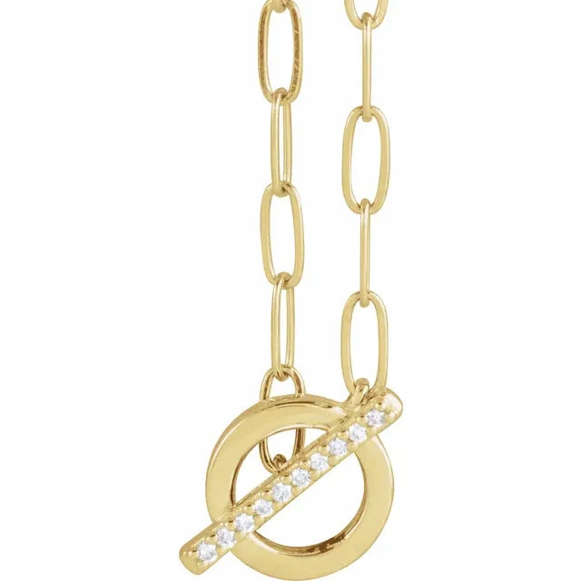 Bound in Love Toggle Necklace - White Gold