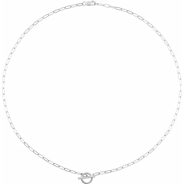 Bound in Love Toggle Necklace - White Gold