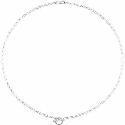 Bound in Love Toggle Necklace - White Gold