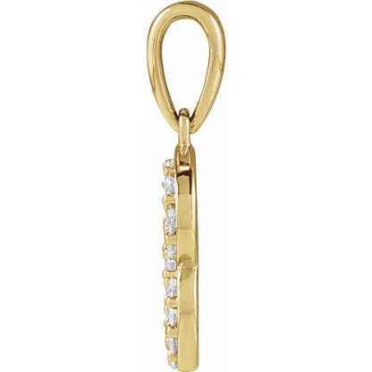 Script Diamond Initial Pendant