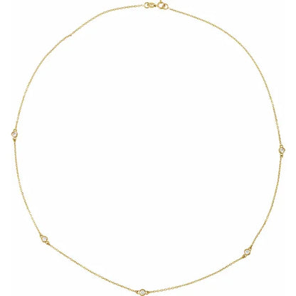 The Diamond Station Necklace - YG
