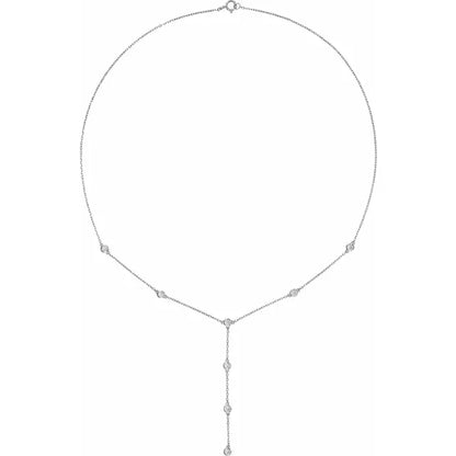 The Diamond Station Lariat Necklace - YG