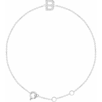 Custom Initial Birthstone Bracelet