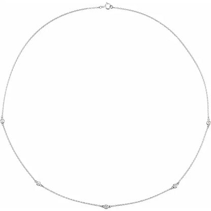 The Diamond Station Necklace - YG