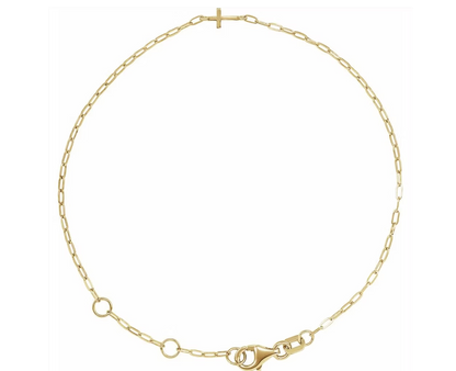Worthy Cross Bracelet - 14k Gold