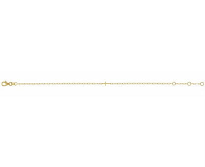Worthy Cross Bracelet - 14k Gold