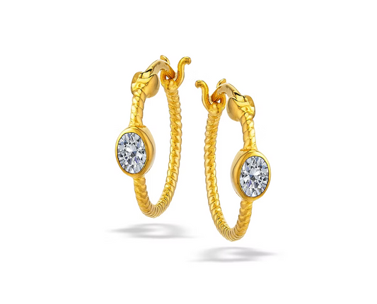 Signature Braided Hoops - Gold