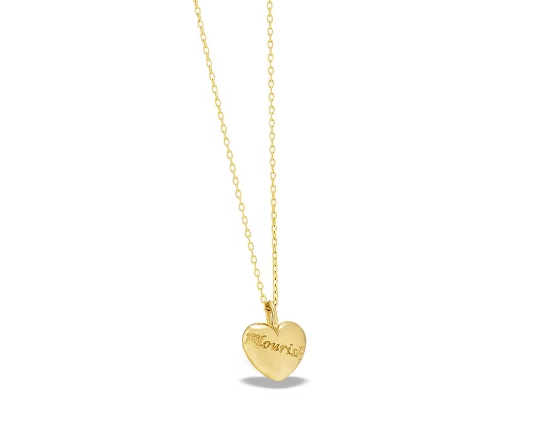 Flourish Heart Necklace - Gold