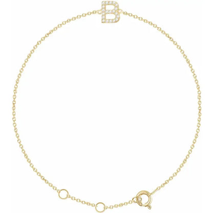Custom Initial Birthstone Bracelet