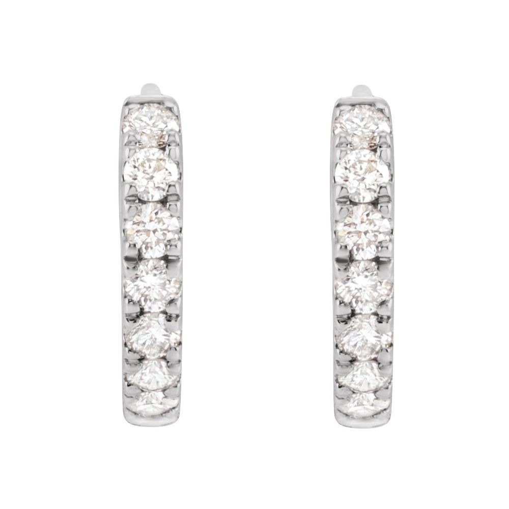 Petite Diamond Huggies - WG