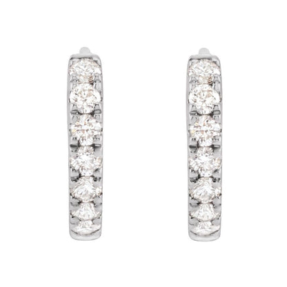 Petite Diamond Huggies - WG