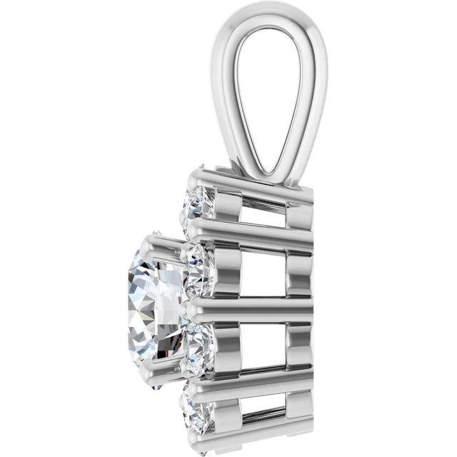 The Surrounded Diamond Pendant
