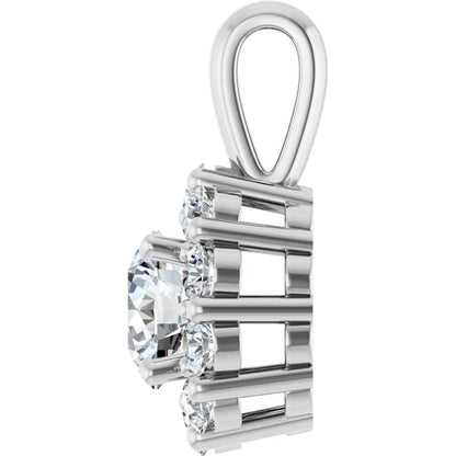 The Surrounded Diamond Pendant