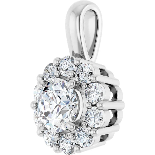 The Surrounded Diamond Pendant