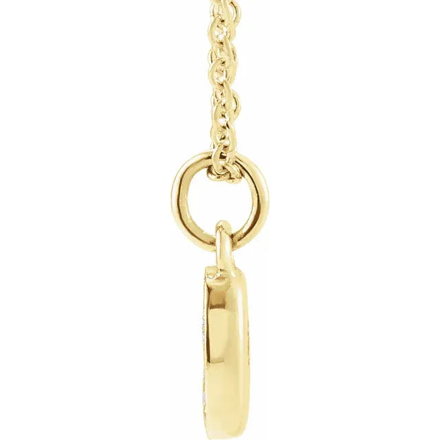 Natural Diamond Petite Pave Number Necklace