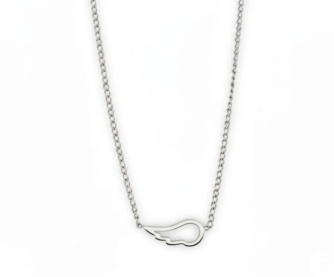 Wings of Refuge Necklace - Silver