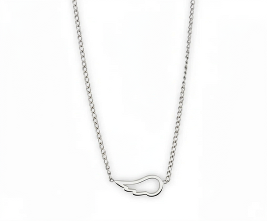 Wings of Refuge Necklace - Silver
