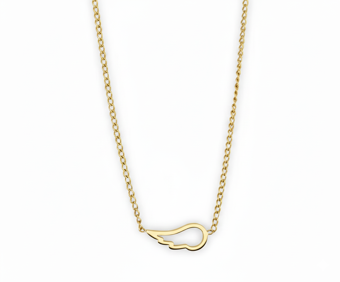 Wings of Refuge Necklace - Gold