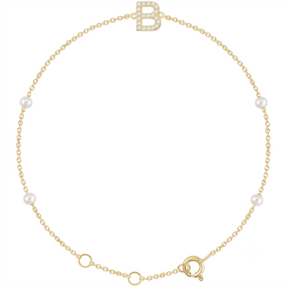 Custom Initial Birthstone Bracelet