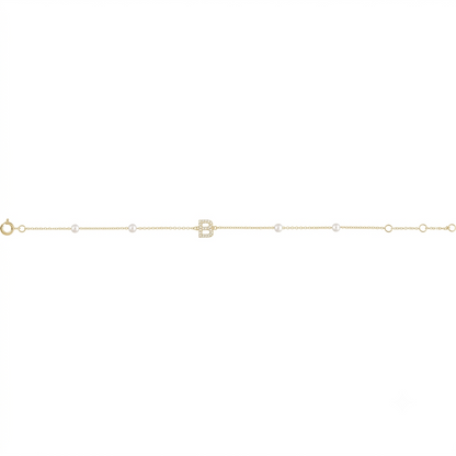 Custom Initial Birthstone Bracelet
