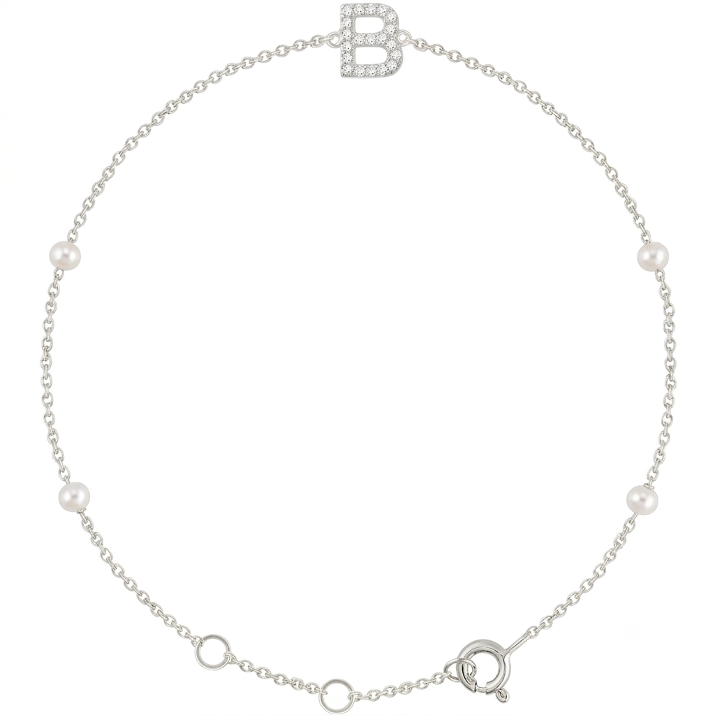Custom Initial Birthstone Bracelet
