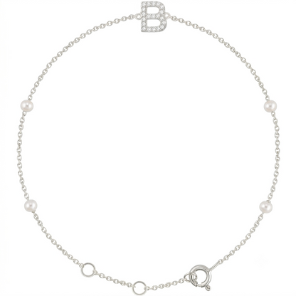 Custom Initial Birthstone Bracelet