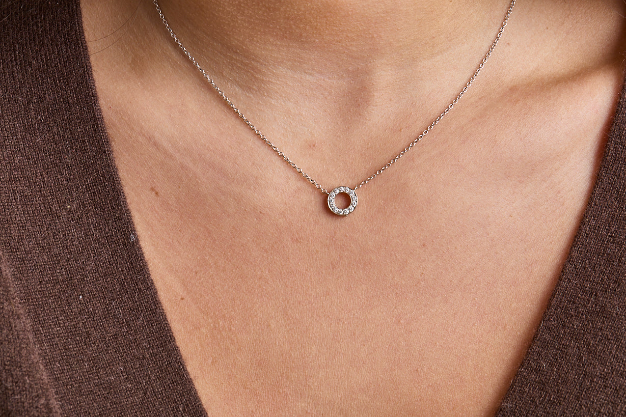 Diamond Halo Necklace
