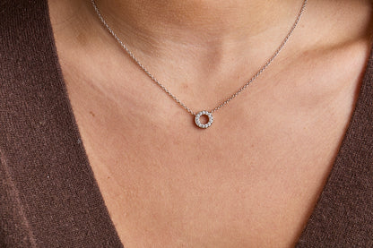 Diamond Halo Necklace