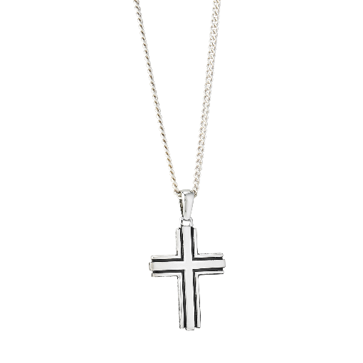 Classic Hammered Men's Cross Pendant