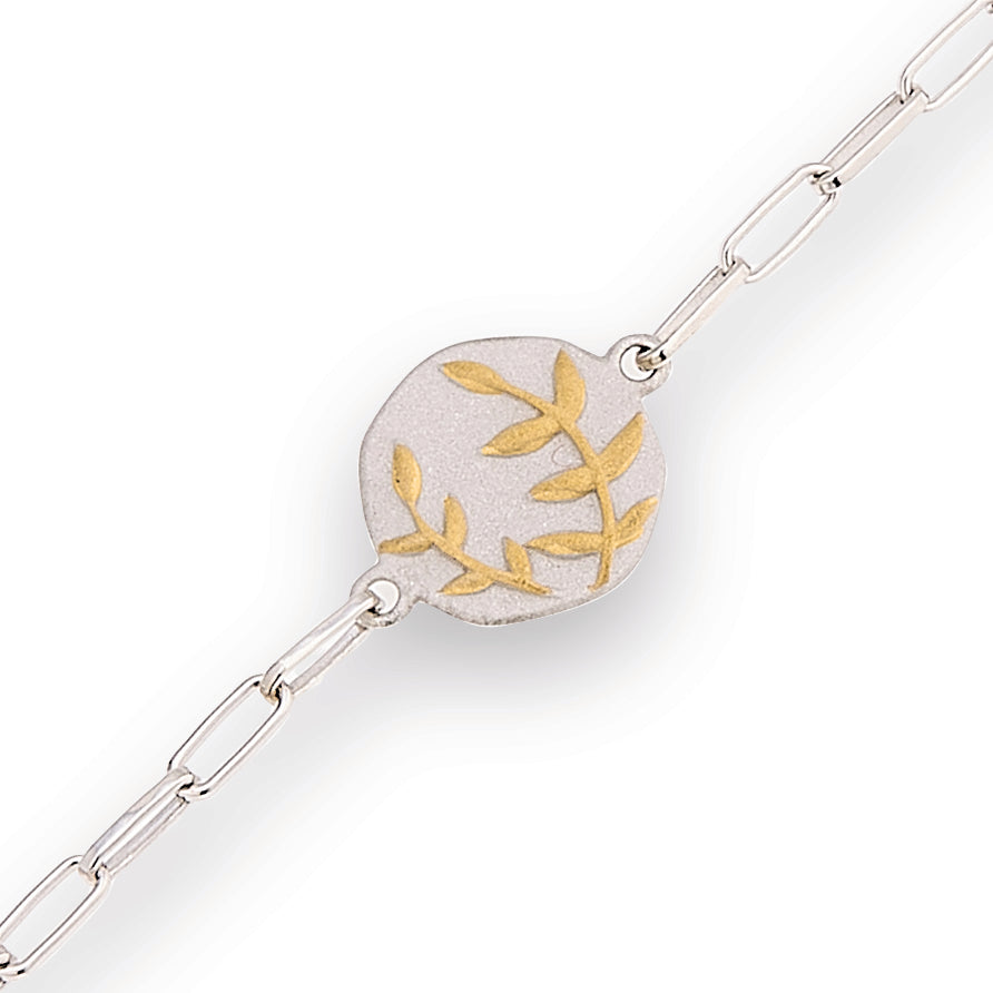 Olive Branch Bracelet - Two-Tone
