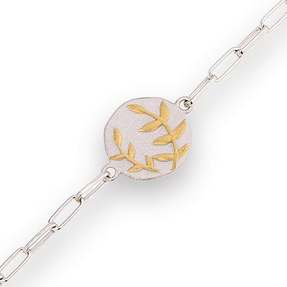Olive Branch Bracelet - Two-Tone