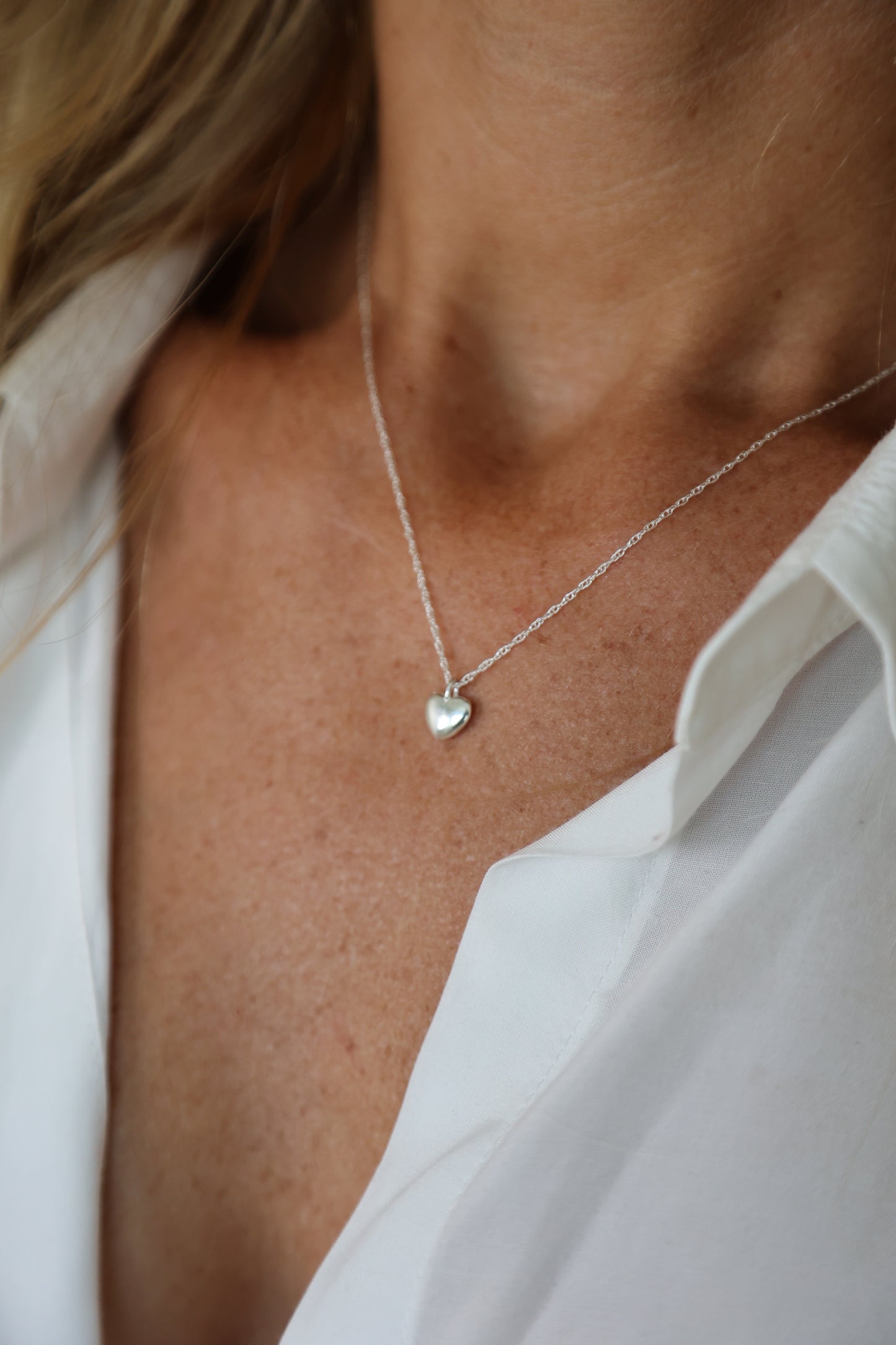 Flourish Heart Necklace - Silver