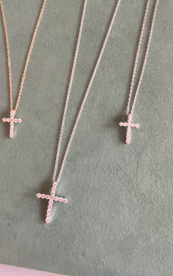 Medium Light Diamond Cross Necklace - YG – Genesis Fine Jewelry